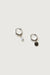 Pearl and sphere hoops in silver — main image
