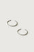 Flat hoop earrings in silver — main image