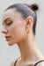 Abstract chunky hoops in gold — main image