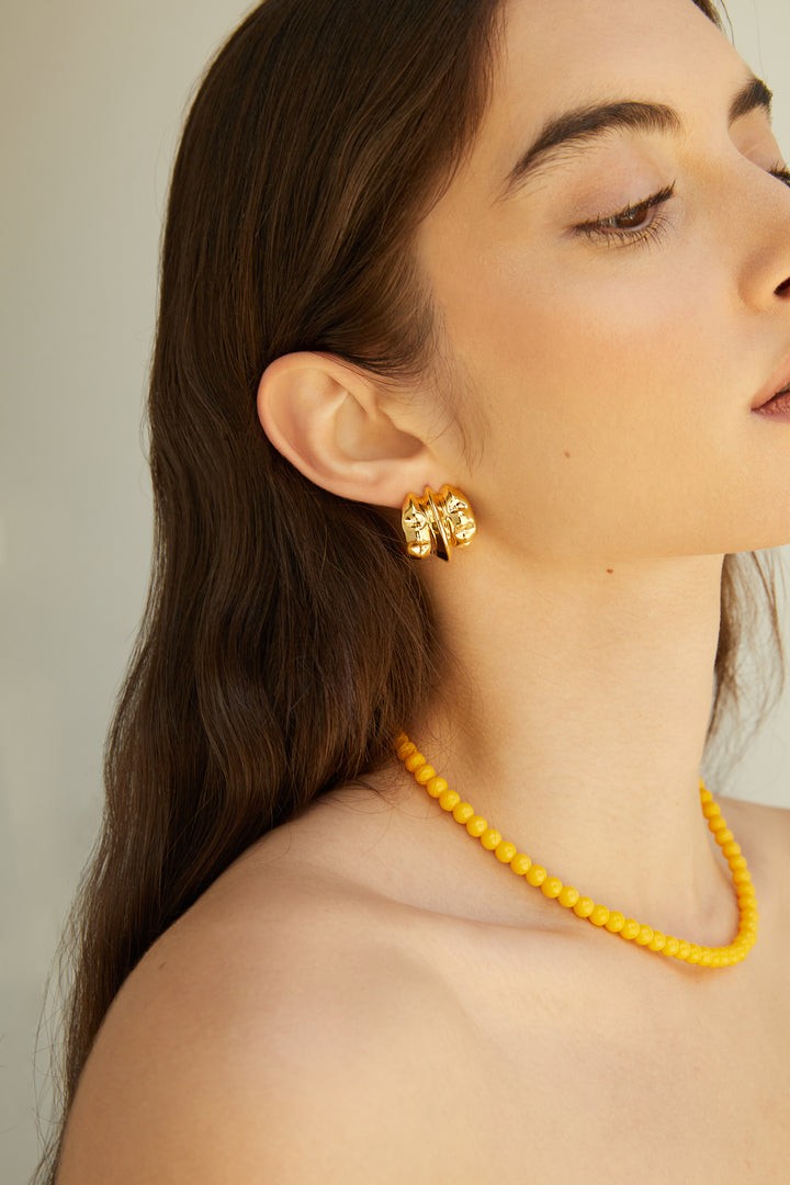 ABSTRACT EARRING in Gold — alternate angle