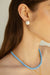 Double circle stud earring in pearl — main image
