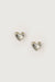 Heart shape earring in silver — main image