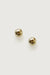 Round stud earring in gold — main image