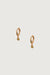 Hoop with zirconia drop in gold — main image