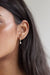 Hoop with zirconia drop in silver — main image