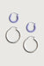 Enamel hoop set in silver violet — main image