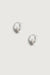 Interlocking zirconia hoops in silver — main image