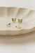 Charm stud and hoop set in gold butterfly — main image