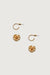Charm stud and hoop set in gold flower — main image