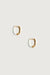 Half enamel oval hoops in gold coconut milk — main image