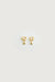 Bubbly charm pendant earrings in gold flower — main image