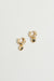 Bubbly charm pendant earrings in gold heart — main image