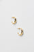 Wavy hoops in gold — main image