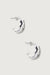 Wavy hoops in silver — main image