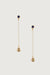 Drop chain sphere earring in blue — main image