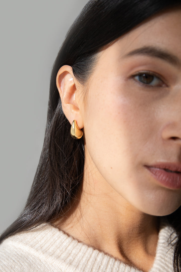 BUBBLE DROP EARRINGS in Gold — alternate angle