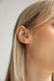 Bubble earring with zirconia in gold — main image