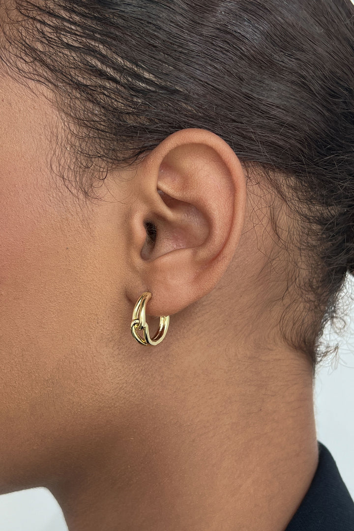 KNOT EARRINGS in Gold — alternate angle