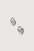 Linked hoop studs in silver — main image