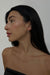 Pearl drop hoop earring in gold — main image