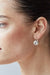 Earring with large stone in silver — main image