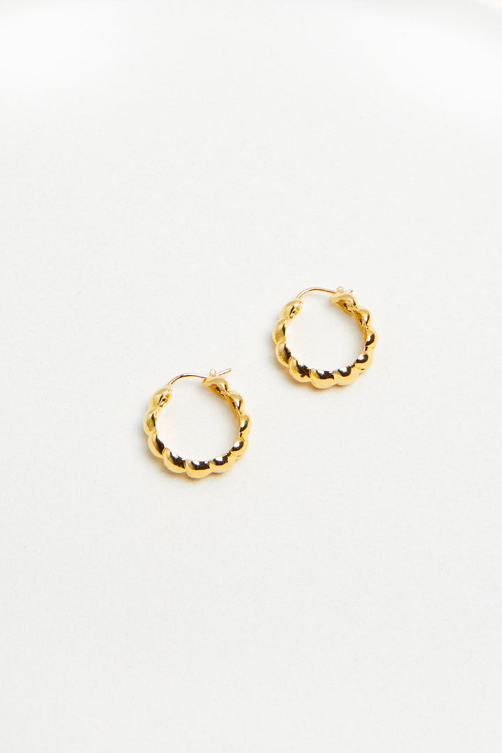 TWIST HOOP EARRING in Gold — alternate angle