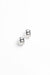 Braided half hoop earring in silver — main image