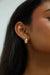 Bubble oval earring in gold — main image