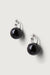 Hoop earring with sphere in black — main image
