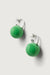 Hoop earring with sphere in green — main image