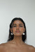 Hoop earring with sphere in ivory — main image
