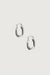 Oval hoop earring in silver — main image