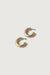 Matte hoop earring in gold — main image