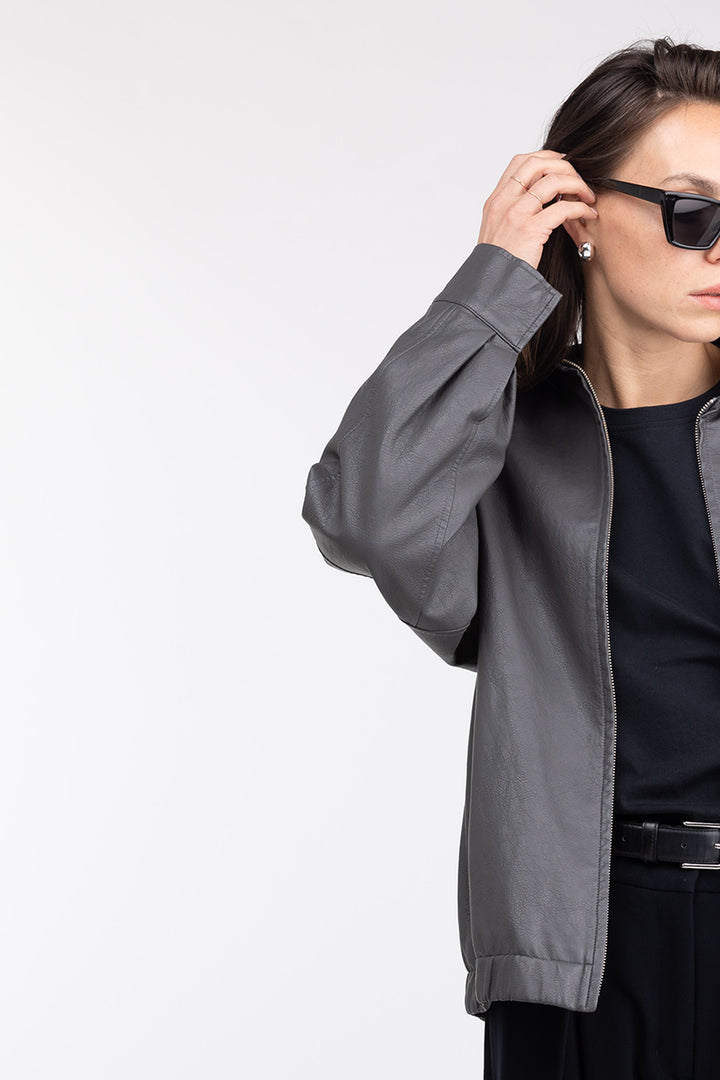 DOME EARRING in Silver — alternate angle