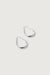 Large tear drop hoops in silver — main image
