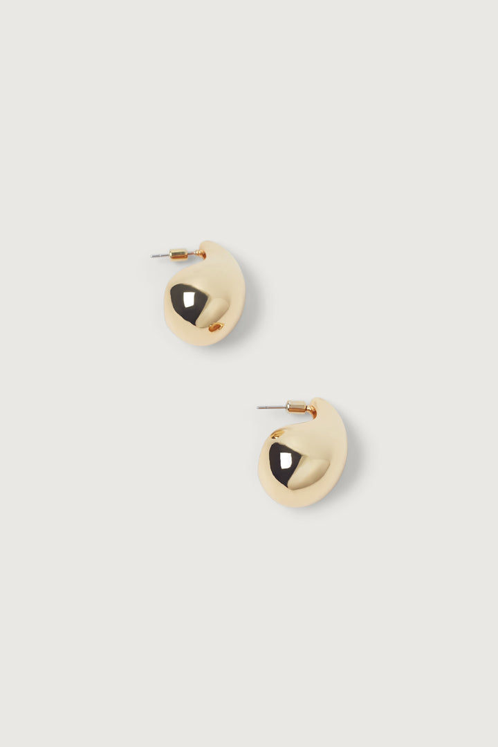 LARGE BUBBLE DROP EARRINGS in Gold — alternate angle