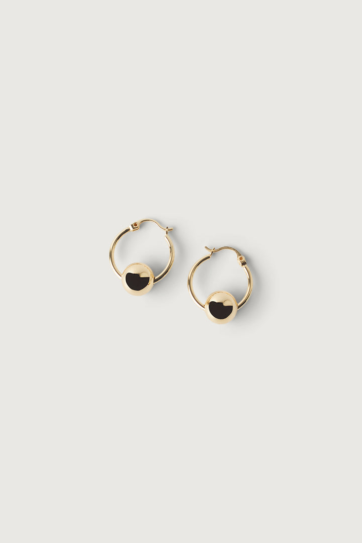 SPHERE AND HOOP EARRING in Gold — alternate angle