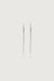 Chain and zirconia drop earring in silver — main image