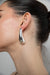 Abstract drop earring in silver — main image