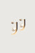 Abstract pearl earring in gold — main image