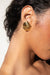 Abstract textured earrings in gold — main image
