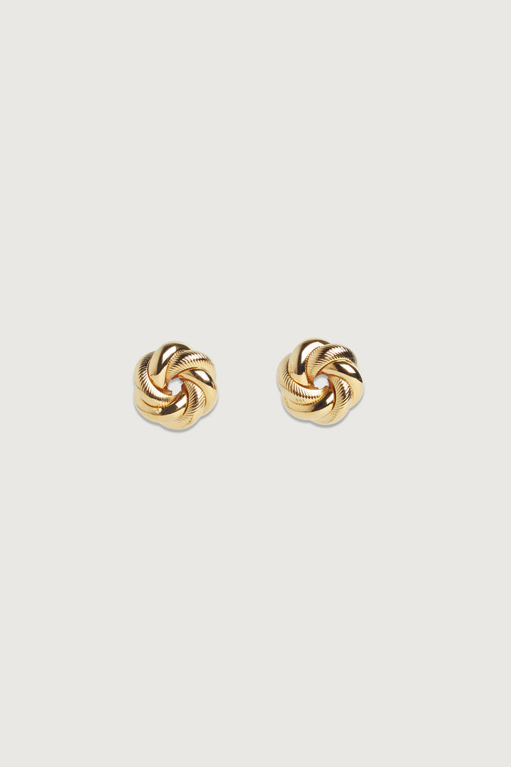 ABSTRACT KNOT EARRING in Gold — alternate angle