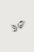 Layered abstract earring in silver — main image