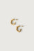 Organic curved hoop earrings in gold — main image