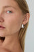 Layered curve earrings in silver — main image