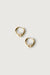 Minimal gem hoop earrings in gold — main image