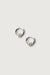 Minimal gem hoop earrings in silver — main image