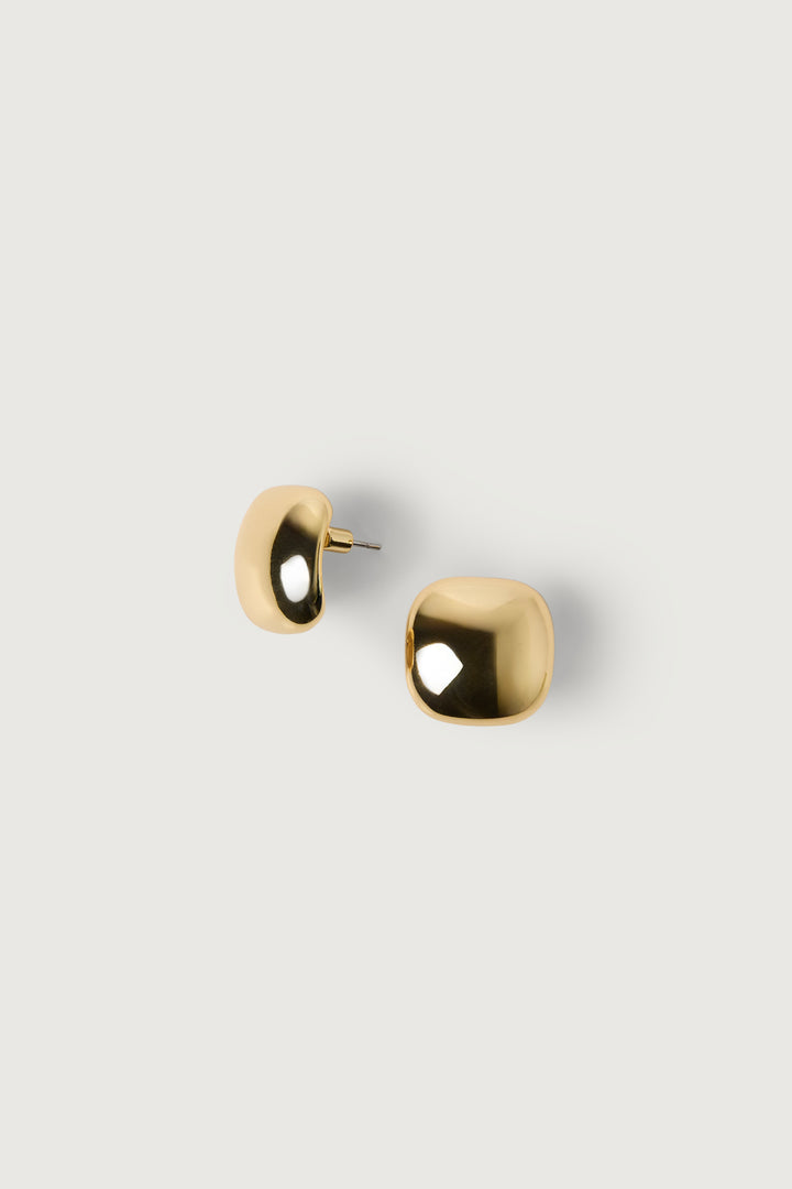 SQUARE CHUBBY STUDS in Gold — alternate angle