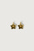 Star pendant hoop earrings in gold — main image