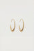 Oval hoop earring in gold — main image